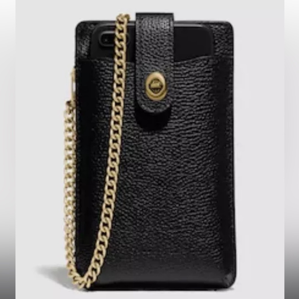 Coach Turnlock Chain Phone Crossbody Pouch